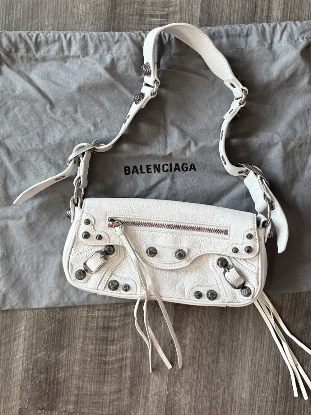 Balenciaga Le Cagole Small Sling Bag Authentic White